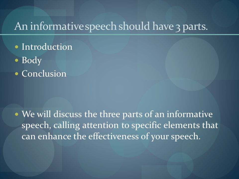 How to Write an Introduction for an Informative Speech
